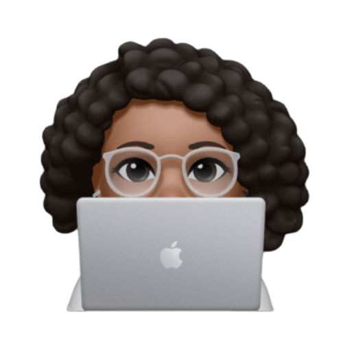 Sydni Hulsey Emoji Headshot - Looking Behind Laptop